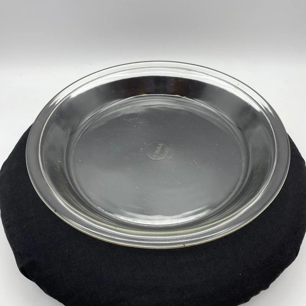 Pyrex 10in Pie Plate Clear Glass Vintage 209 Round Baking Dish Wide Rim Rustic
